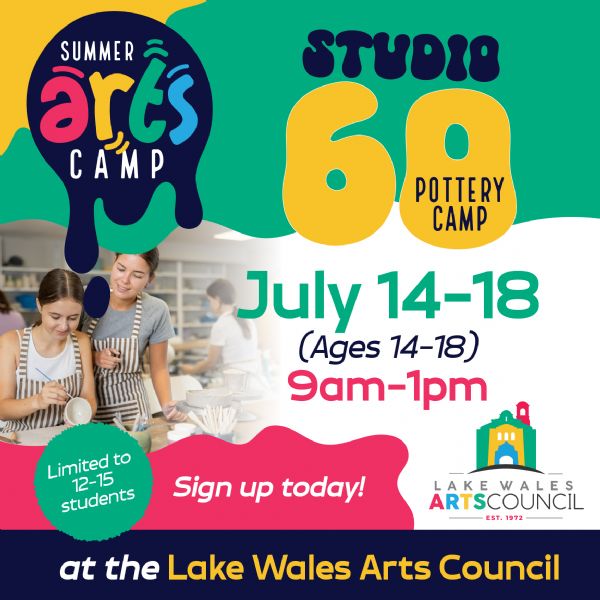 Studio 60: Pottery Camp Event Poster