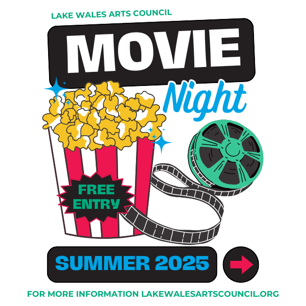 Summer Movie Night at the Lake Wales Arts Council Event Poster