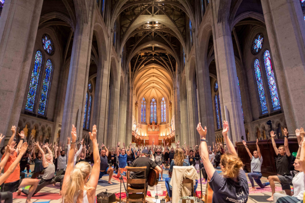 Yoga on the Labyrinth