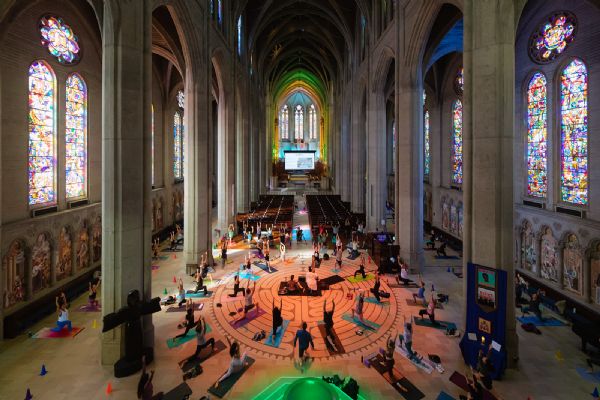 Yoga on the Labyrinth