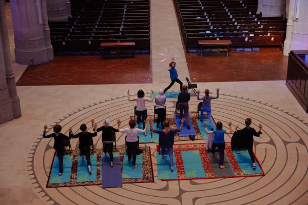 Chair Yoga on the Labyrinth