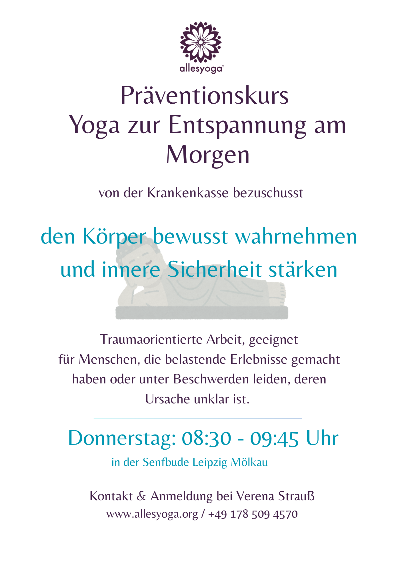 Traumaorientierter Präventionskurs zur Stabilisierung im Alltag (10 Einheiten) am Morgen