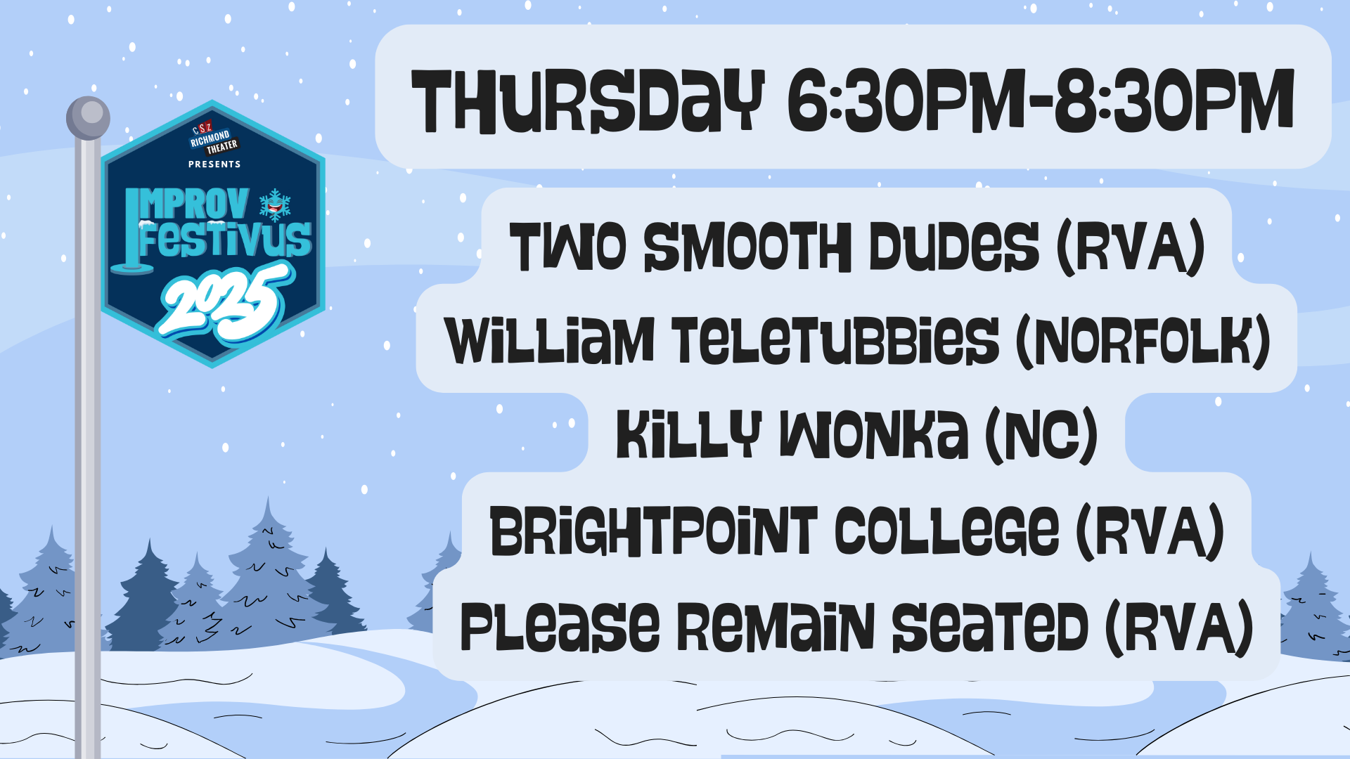 Improv Festivus Early Show Thursday