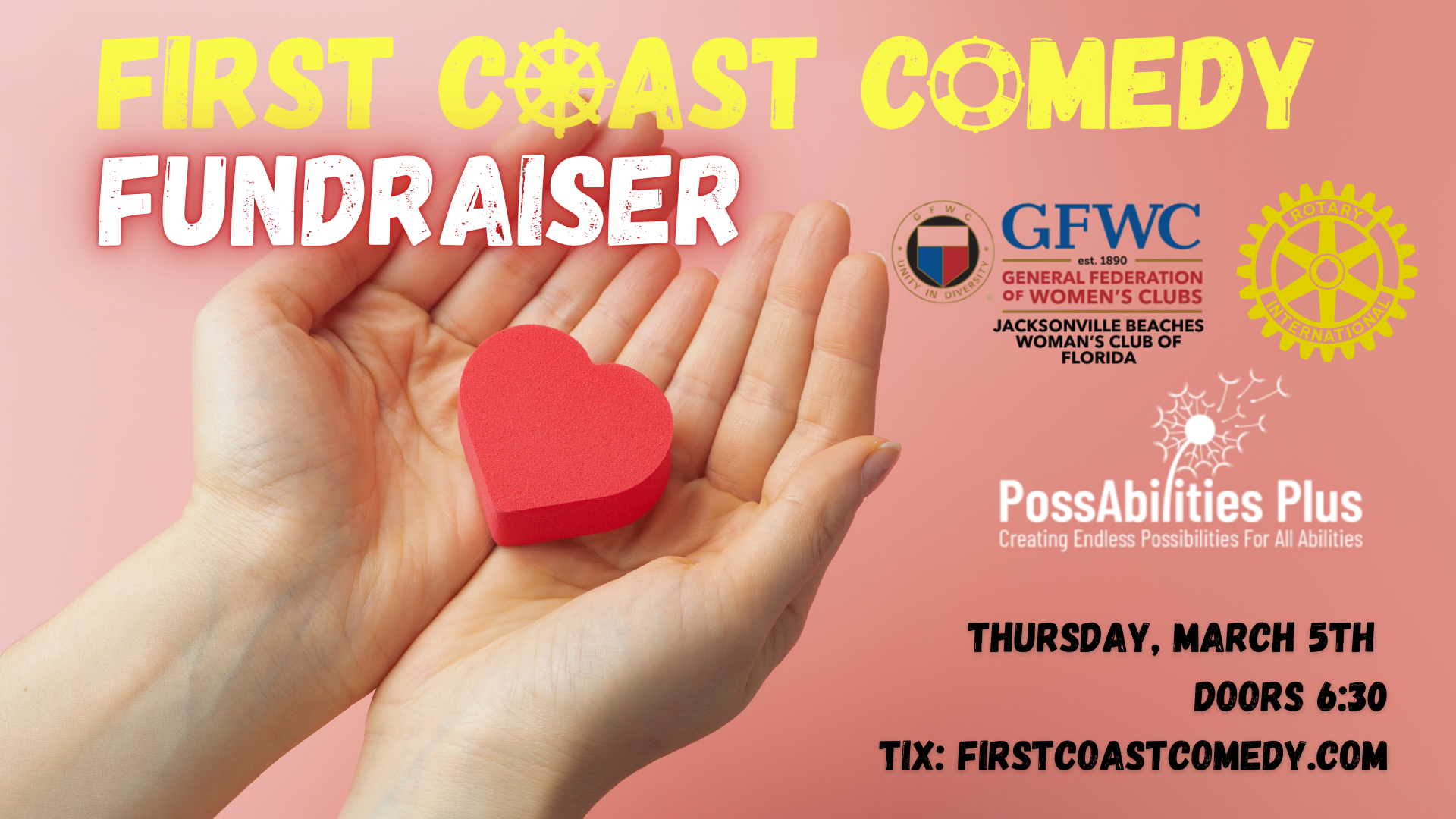 JAX Beaches Women's Club - Fundraiser Comedy Show for PossAbilities Plus