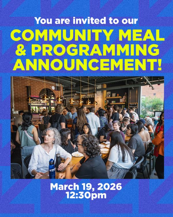 Community Meal & Programming Announcement!