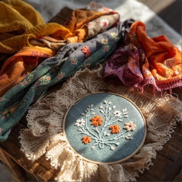 Week 7: Summer Camp • Fiber Arts - Natural Dyes & Embroidery, Ages 12-15+, (9:00am-12:00pm), 07/13/26 - 07/17/26