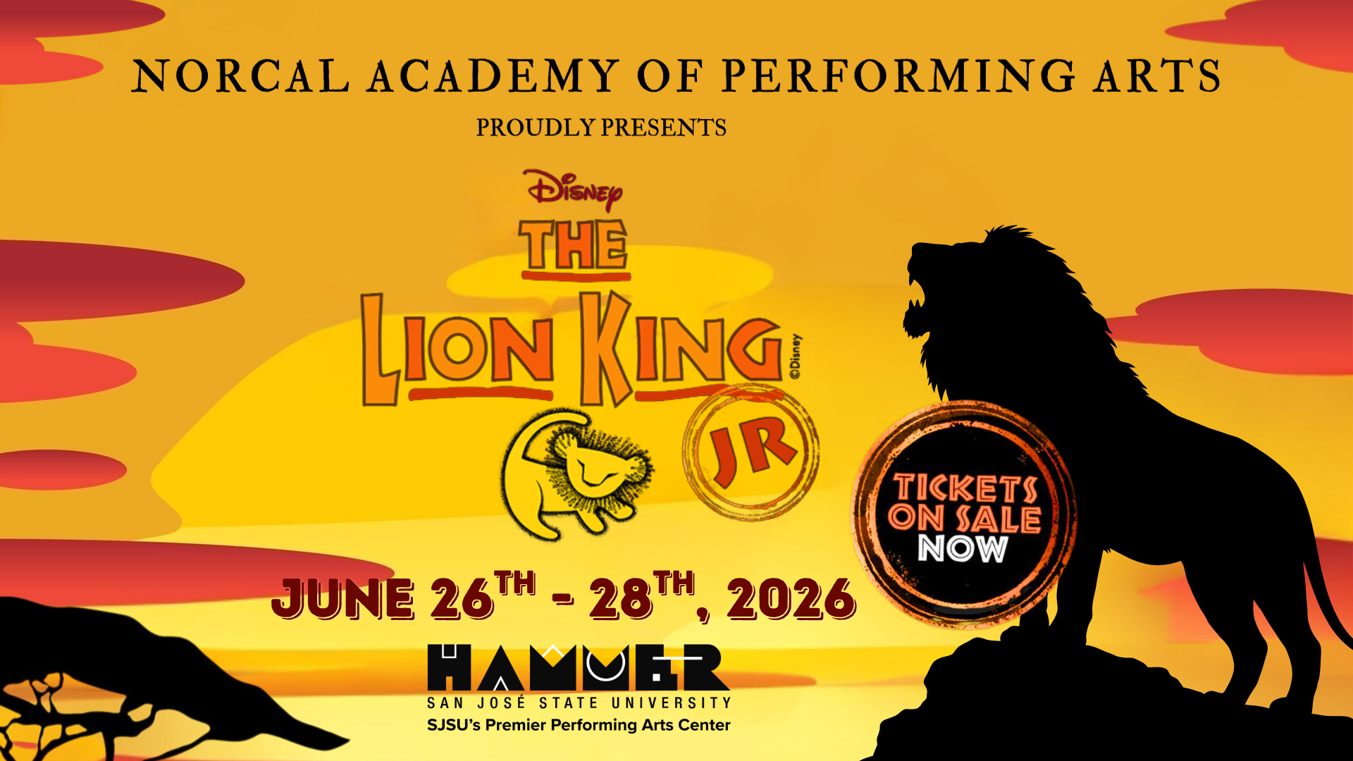 NorCal Academy of Performing Arts presents Disney's The Lion King Jr. at Hammer Theatre Center